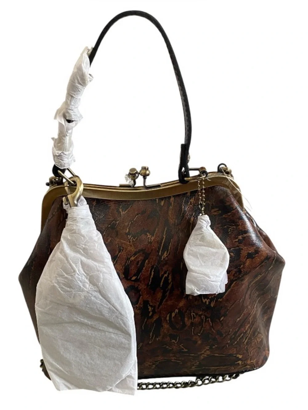 Patricia Nash Laurena frame abstract animal satchel